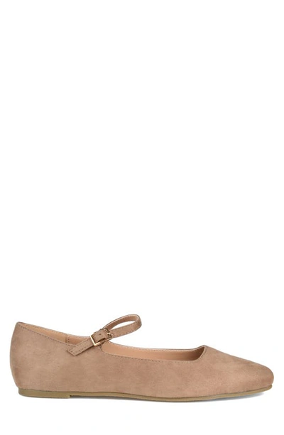 Shop Journee Collection Carrie Flat In Taupe
