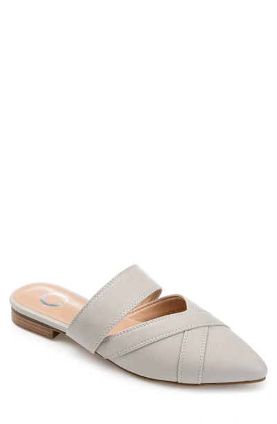 Journee Stasi Pointed Toe Mule In Grey