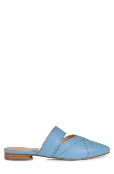 Journee Stasi Pointed Toe Mule In Blue