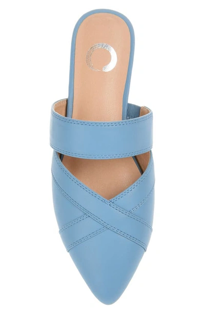 Journee Stasi Pointed Toe Mule In Blue