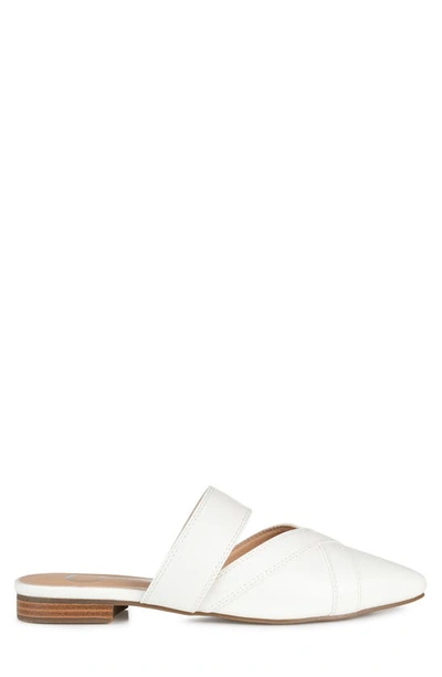 Shop Journee Stasi Pointed Toe Mule In White