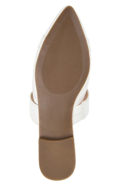Journee Stasi Pointed Toe Mule In White