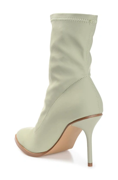 Journee Collection Womens Gizzel Almond Toe Stiletto High Ankle Booties In Olive