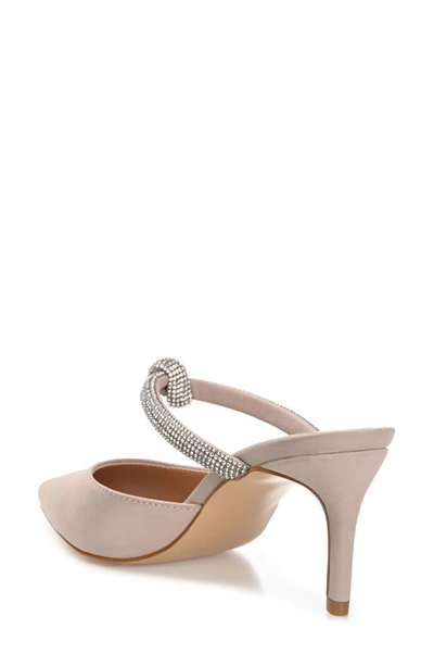 Journee Collection Lunna Crystal Embellished Pump In Blush
