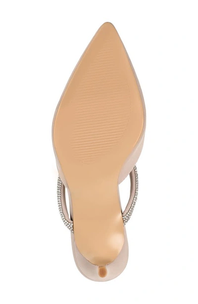 Journee Collection Lunna Crystal Embellished Pump In Blush