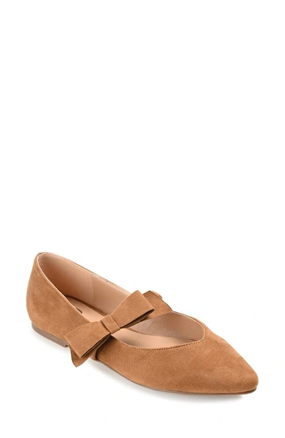Journee Collection Collection Women's Aizlynn Flat In Tan