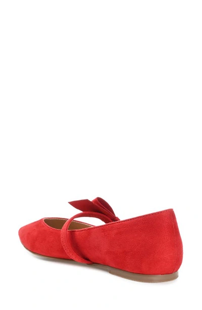 Shop Journee Collection Aizlynn Bow Flat In Red