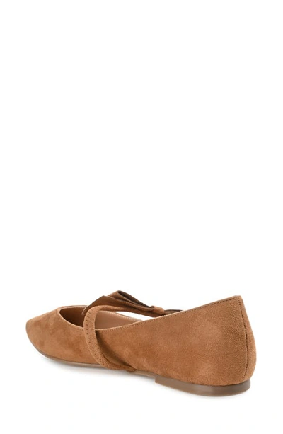 Shop Journee Collection Aizlynn Bow Flat In Tan