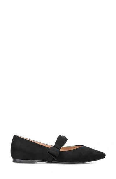 Shop Journee Collection Aizlynn Bow Flat In Black
