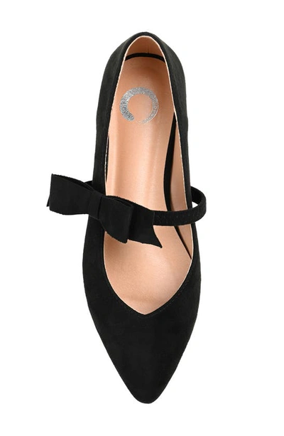 Shop Journee Collection Aizlynn Bow Flat In Black