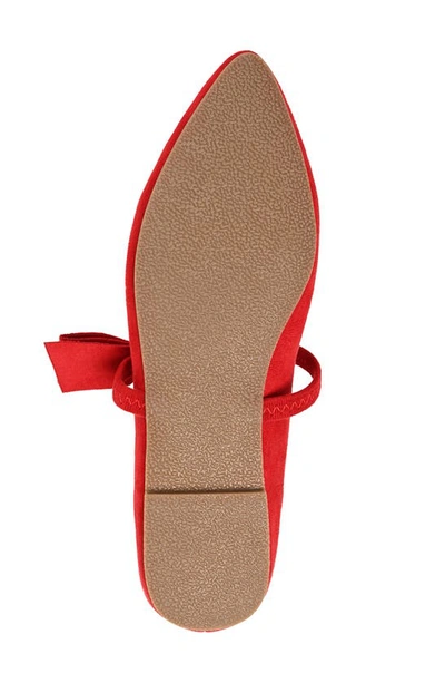 Shop Journee Collection Aizlynn Bow Flat In Red