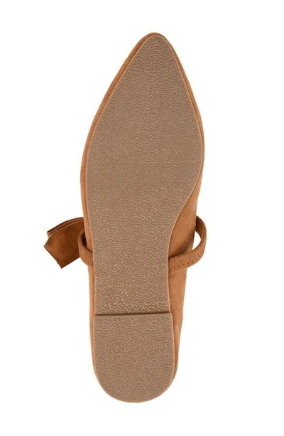 Shop Journee Collection Aizlynn Bow Flat In Tan