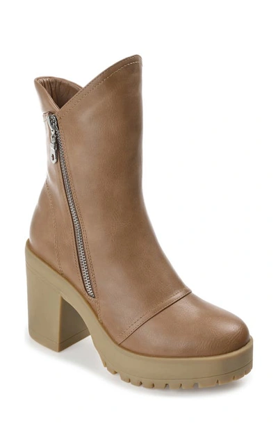 Shop Journee Collection Jaquie Lug Sole Bootie In Tan