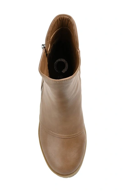 Shop Journee Collection Jaquie Lug Sole Bootie In Tan