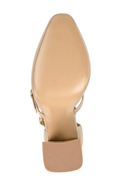 Journee Collection Womens Isadorah Mary Jane Mid Block Heel Square Toe Pumps In Gold