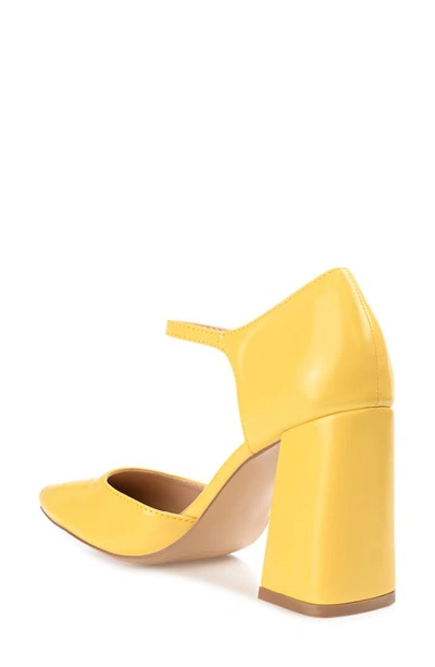 Shop Journee Collection Hesster Mary Jane Pump In Yellow