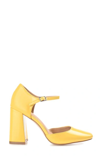 Shop Journee Collection Hesster Mary Jane Pump In Yellow