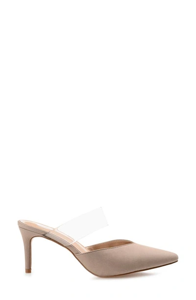 Shop Journee Collection Ollie Pump In Taupe