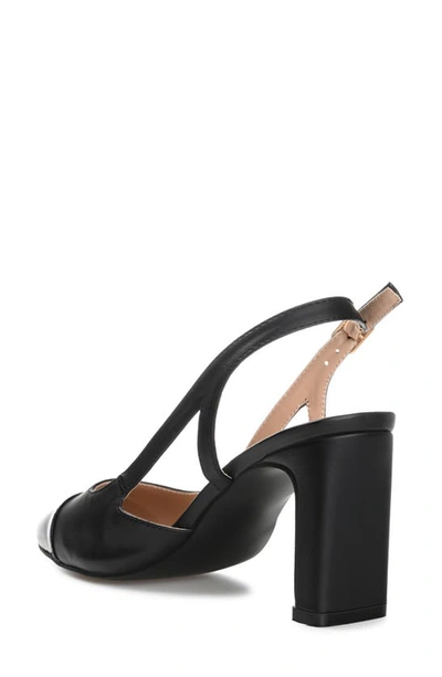 Journee Collection Women's Reignn Cap Toe Slingback Pumps In Black