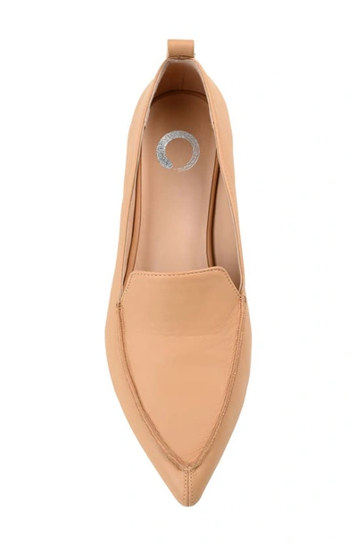 Journee Collection Maggs Pointed Toe Flat In Tan