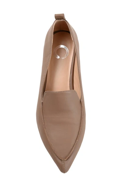 Journee Collection Maggs Pointed Toe Flat In Taupe