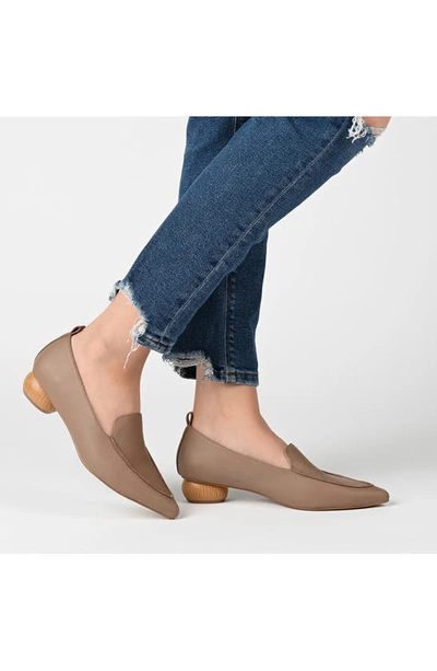 Journee Collection Maggs Pointed Toe Flat In Taupe