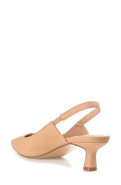 Shop Journee Collection Paulina Slingback Pump In Tan