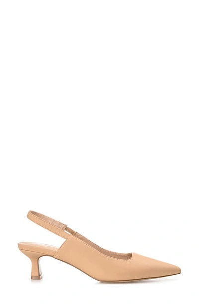 Shop Journee Collection Paulina Slingback Pump In Tan