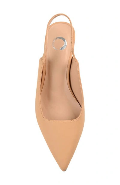 Shop Journee Collection Paulina Slingback Pump In Tan