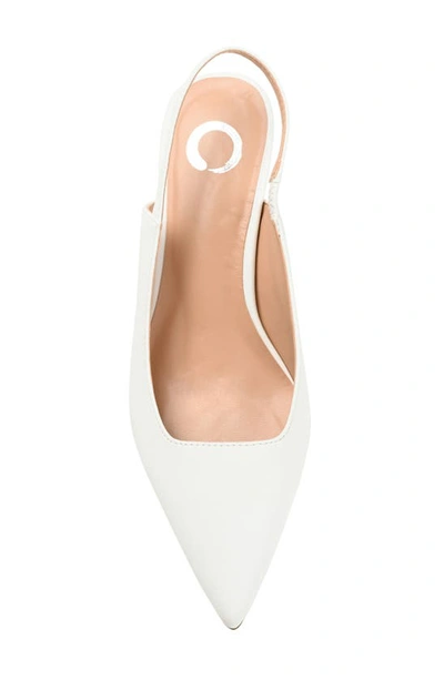 Journee Collection Paulina Slingback Pump In White