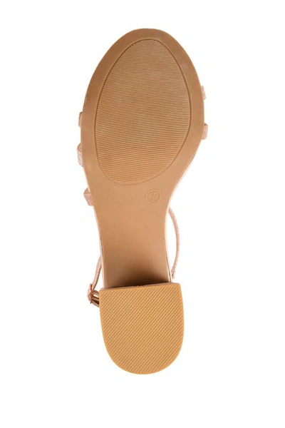 Journee Collection Bella Womens Glitter Block Heels In Rose Gold