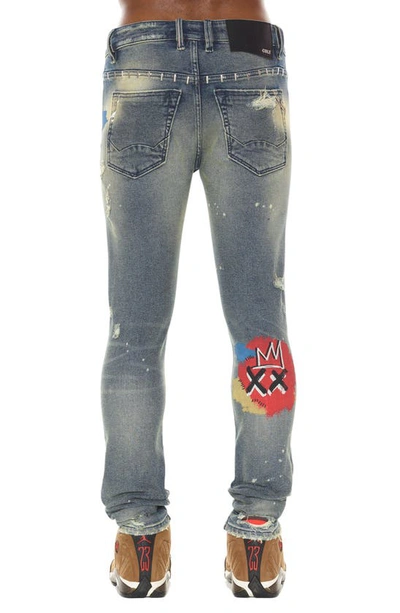 Shop Cult Of Individuality Punk Ripped Stretch Super Skinny Jeans In Basq