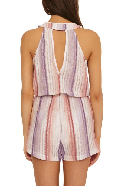Shop Isabella Rose Nimes Stripe Cover-up Romper In Multi