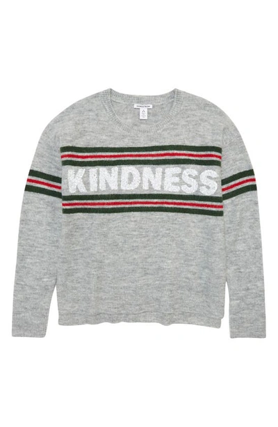 Shop Nordstrom Kids' Sparkle Sweater In Grey Heather Sparkle Kindness