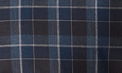 Shop Eton Check Slim Fit Flannel Button-up Shirt In Navy