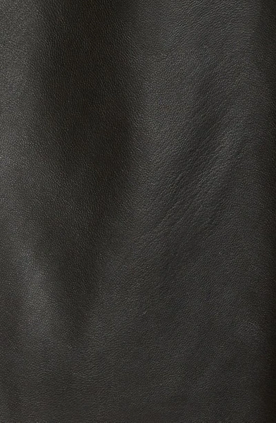 Shop Kobi Halperin Wyatt Long Sleeve Faux Leather Shirtdress In Black