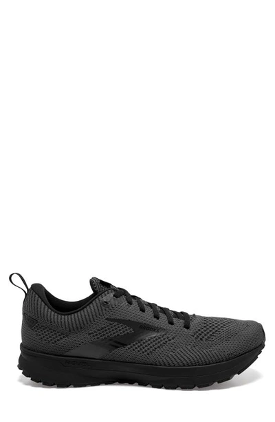 Shop Brooks Revel 5 Hybrid Running Shoe In Black/ Ebony/ Black
