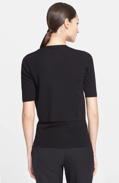 Akris Punto Elements Wool Cropped Cardigan In Black