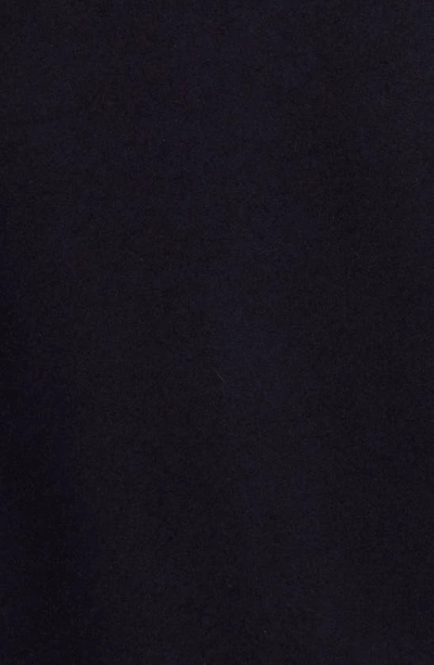 Shop Golden Goose Dirce Embroidered Logo Wool Blend Bomber Jacket In Dark Blue