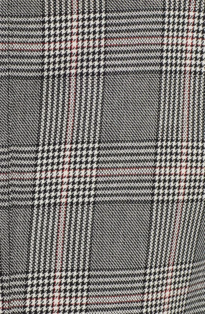 Golden Goose Golden Single Breasted Tom Boy Blazer Prince Of Wales Wool In Grey/ Bone White