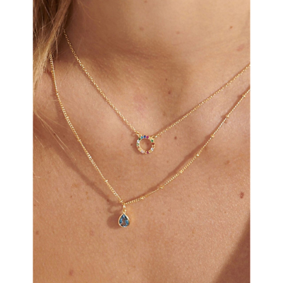 La Maison Couture With Love Darling #17 Partnership 14ct Yellow Gold-plated Vermeil Sterling-silver And Cubic Zirconia In Gold