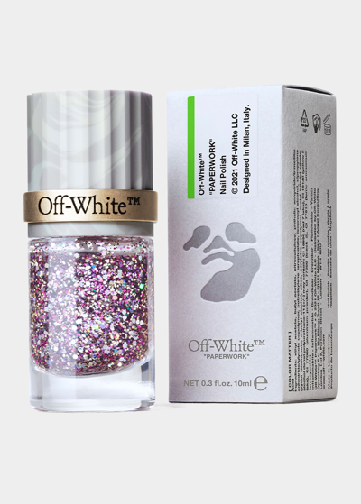 Shop Off-white Paperwork Color Matter Glitter Nail Polish, Acid