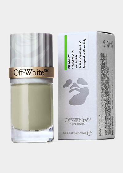Shop Off-white Paperwork Color Matter Nail Polish, Military
