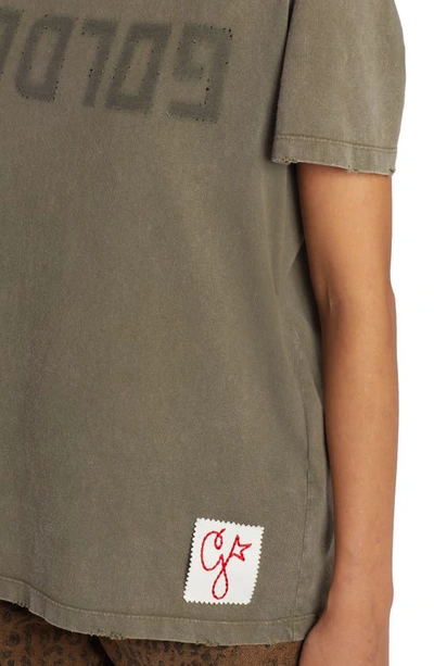 Golden Goose Deluxe Brand Army Green Cotton Doris T Shirt In Green