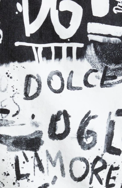 Dolce & Gabbana Multicolor Graffiti Print Zip Hooded Jacket