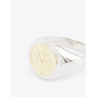 Serge Denimes Compass Sterling-silver Signet Ring In Silver