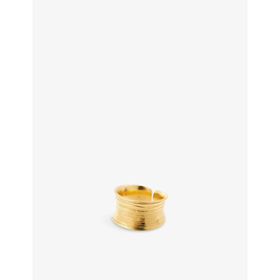 Shop La Maison Couture Amadeus Nudo Recycled 14ct Yellow-gold Vermeil Ring