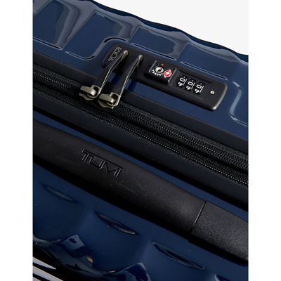 Shop Tumi International Expandable Carry-on Four-wheeled Suitcase In Navy