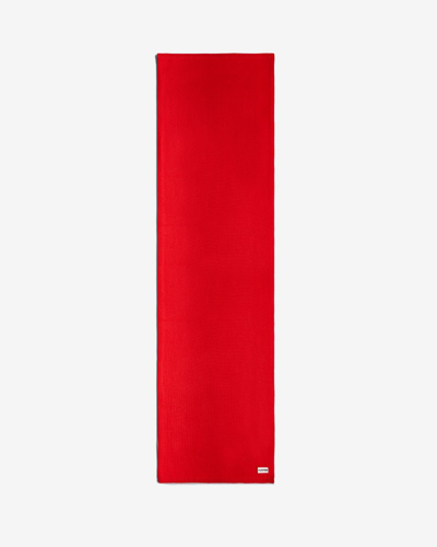 Hunter Play Essential Recycled Polyester Blend Scarf In Red
