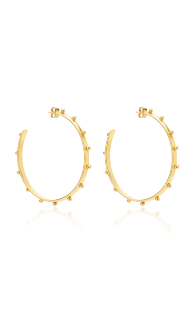 Sylvia Toledano Extra Large Creole Hoop Earrings (22k Gold Plated)